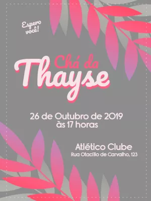 Convite de chá de panela