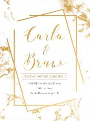 Convite de casamento elegante