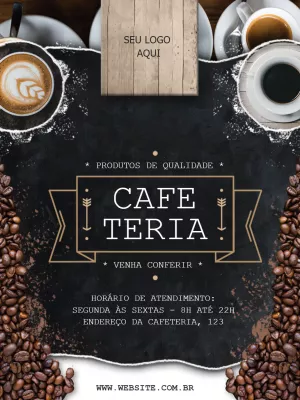 Folheto para cafeteria - café