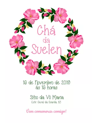 Convite de chá de panela