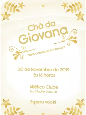 Convite de chá de panela