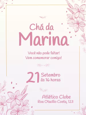 Convite de chá de panela