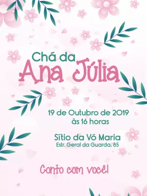 Convite de chá de panela