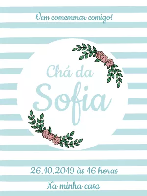 Convite de chá de casa nova