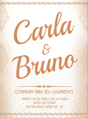 Convite de casamento arabesco