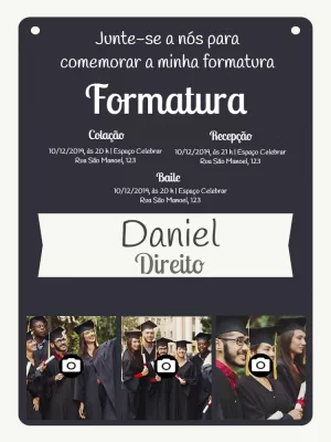 Convite de Formatura com fotos
