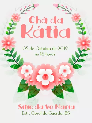 Convite de chá de panela