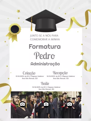 Convite de Formatura com fotos