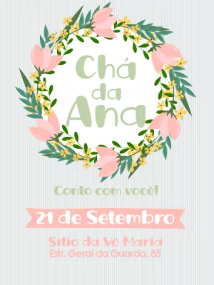 Convite de chá de panela