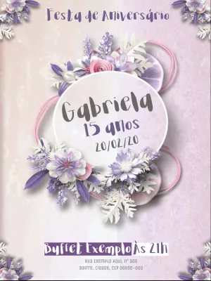 Convite aniversário 15 anos