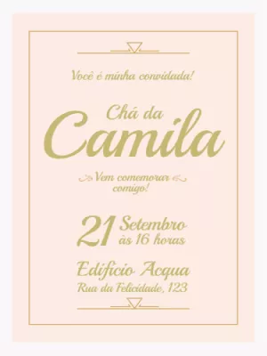 Convite de chá de panela