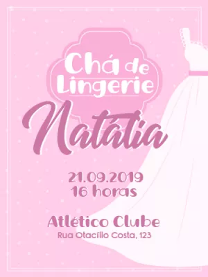 Convite de chá de lingerie