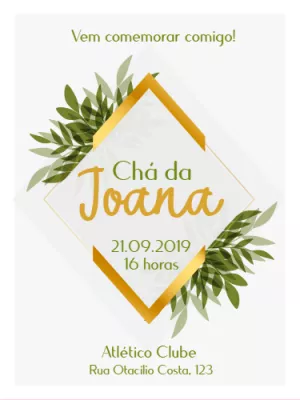 Convite de chá de panela