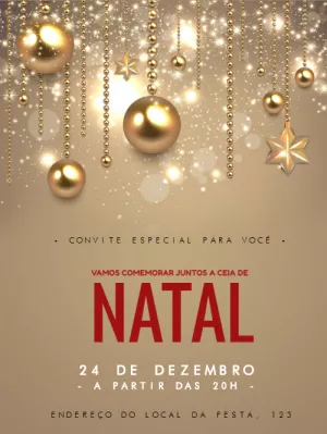 Convite para ceia de natal