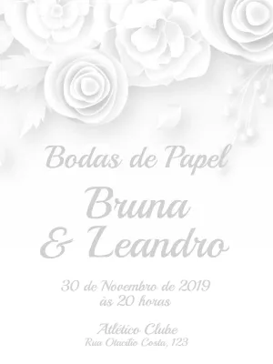 Convite Bodas de Papel