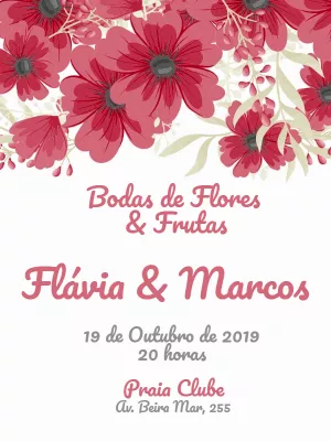Convite Bodas de Flores