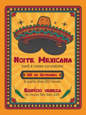 Convite para noite mexicana