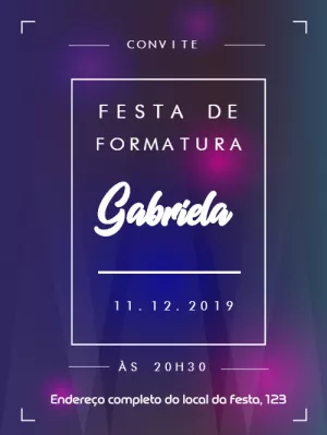 Convite de formatura