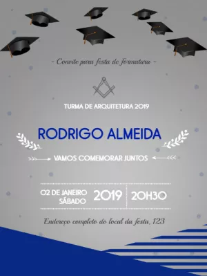 Convite de formatura Arquitetura