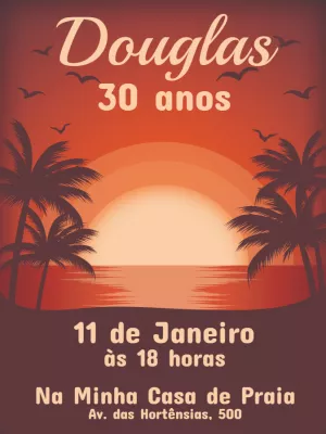 Convite aniversário tardezinha