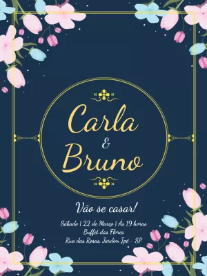 Convite casamento tulipas floral