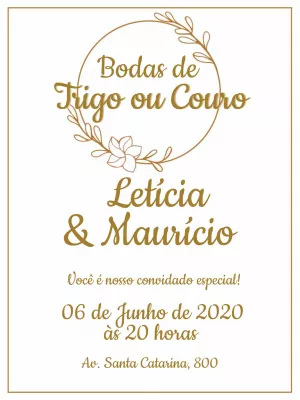 Convite Bodas de Trigo