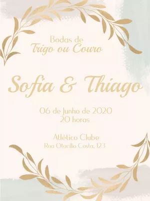 Convite Bodas de Trigo