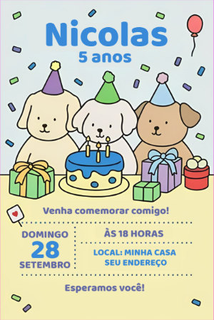 Convite Aniversário Bobbie Goods Menino