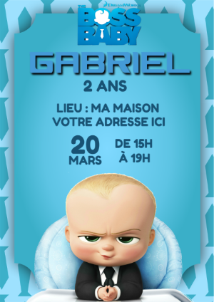 Invitation d'anniversaire Baby Boss