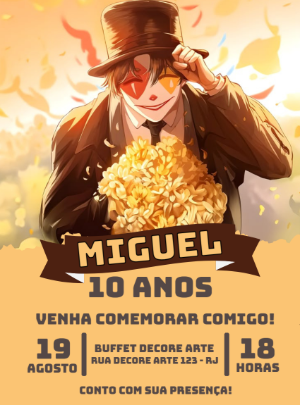 Convite Aniversário Lord Of Mysteries