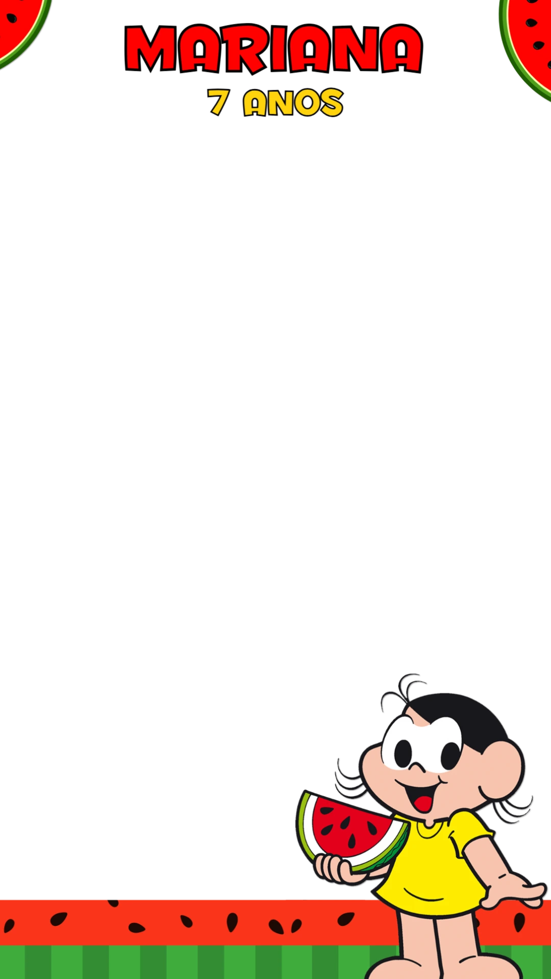 Moldura para Story de Aniversário Magali Editável Online