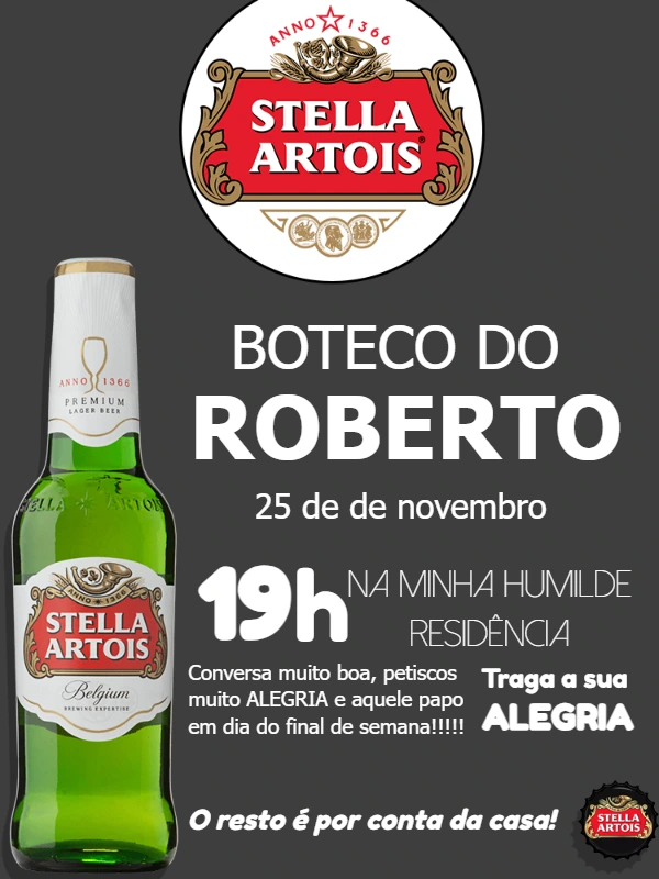 Convite Aniversário Tema Boteco com Cerveja para Editar Online