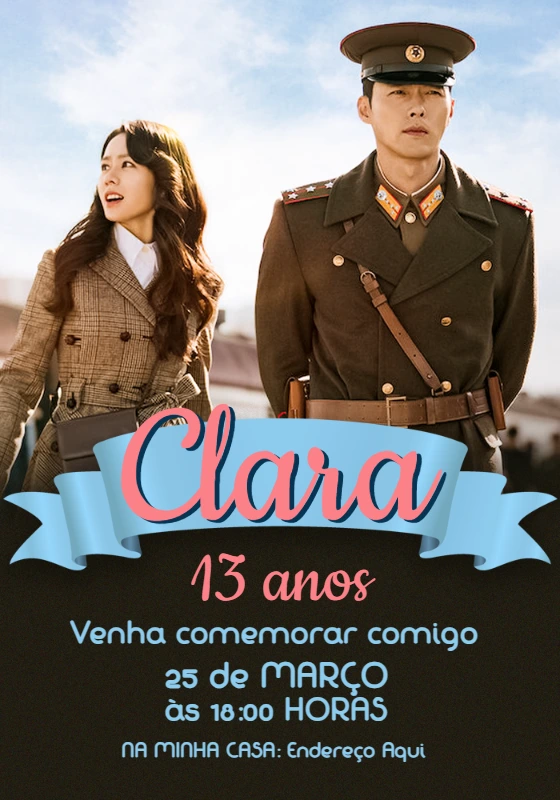 Convite Aniversário Pousando no Amor para Editar Online