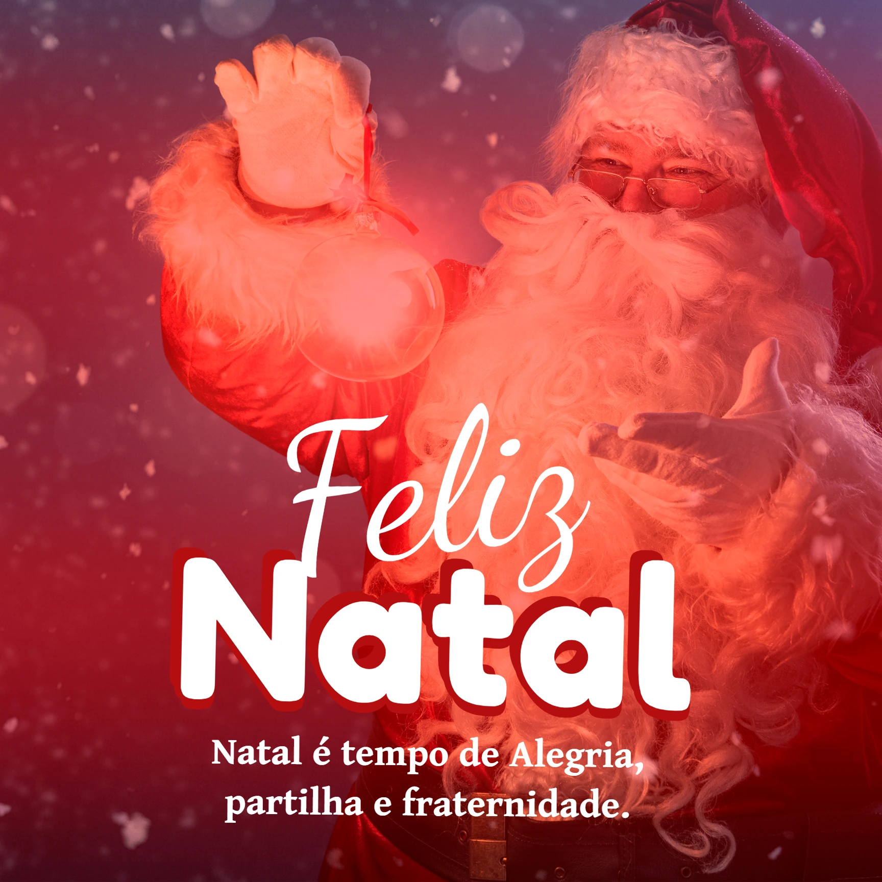 Post de Feliz Natal com Papai Noel para Editar Online