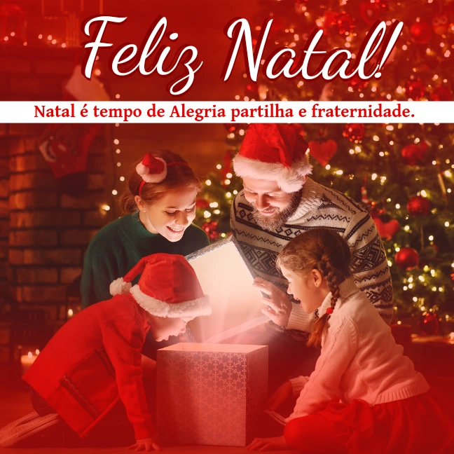 Cartão de Feliz Natal com Mensagem para Editar Online