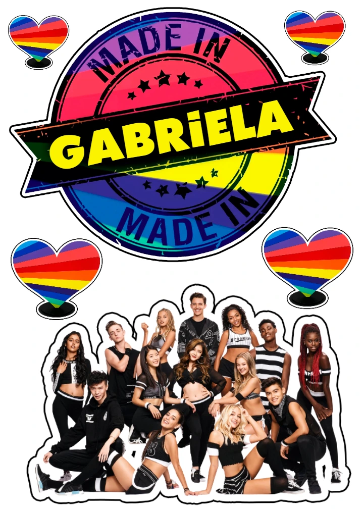 Topo de Bolo Now United para Editar e Imprimir Online