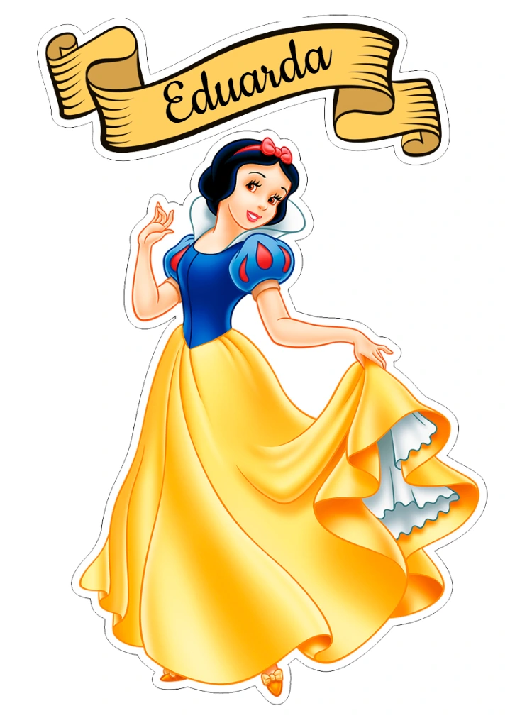 Topo de Bolo da Branca de Neve para Editar Online