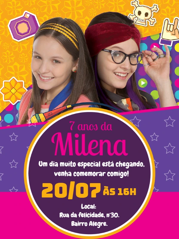 Convite Aniversário Cúmplices de um Resgate para Editar