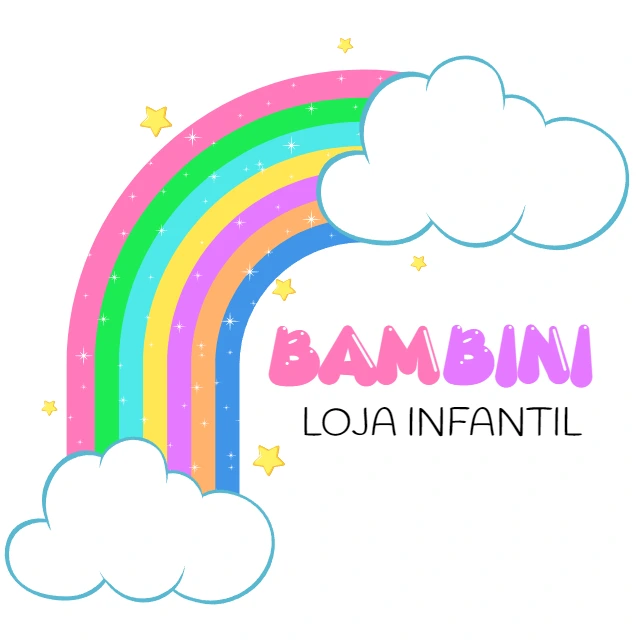 Logo Loja Infantil Arco-íris e Nuvens para Editar Online