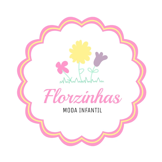 Logo Editável para Loja Infantil com Flores para Criar Online