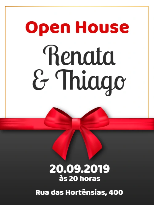 Convite de Casa Nova Elegante para Editar Online