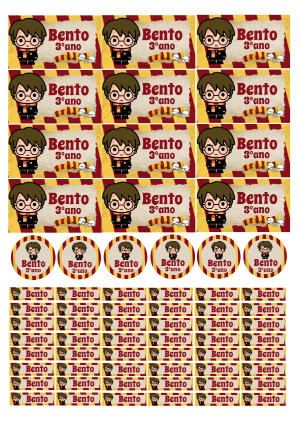 Kit de Etiquetas Escolares Magia para Editar e Imprimir