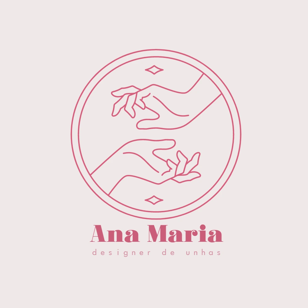 Logo Manicure com Mãos Delicadas para Editar Online