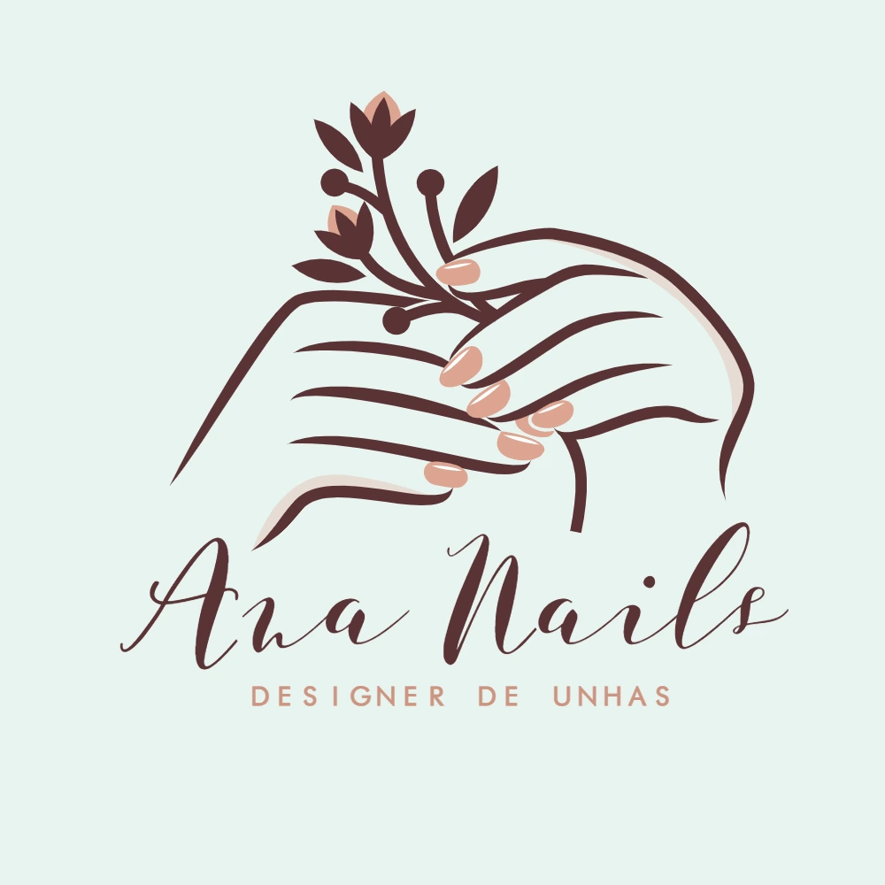 Logo Manicure com Ramo de Flores para Editar Online