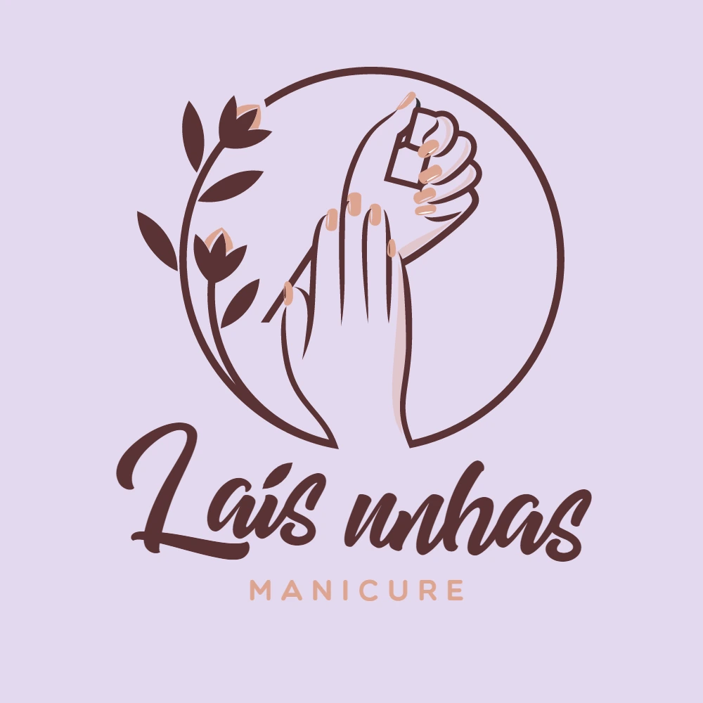 Logo Manicure Delicado com Flores para Editar Online