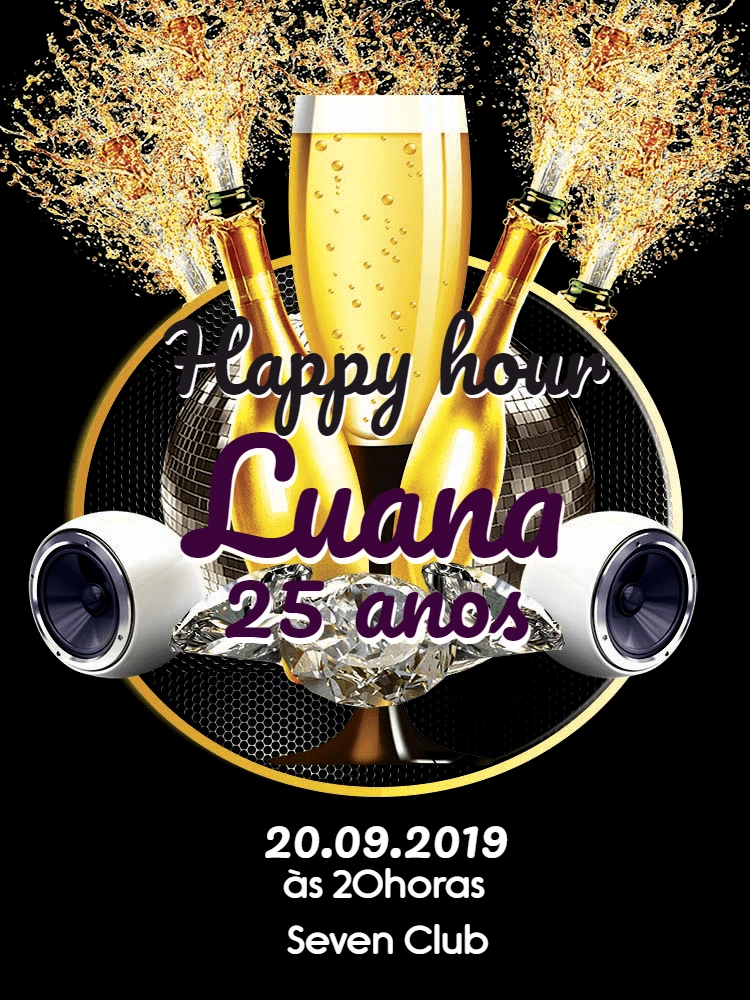 Convite de Aniversário Happy Hour com Cerveja para Editar