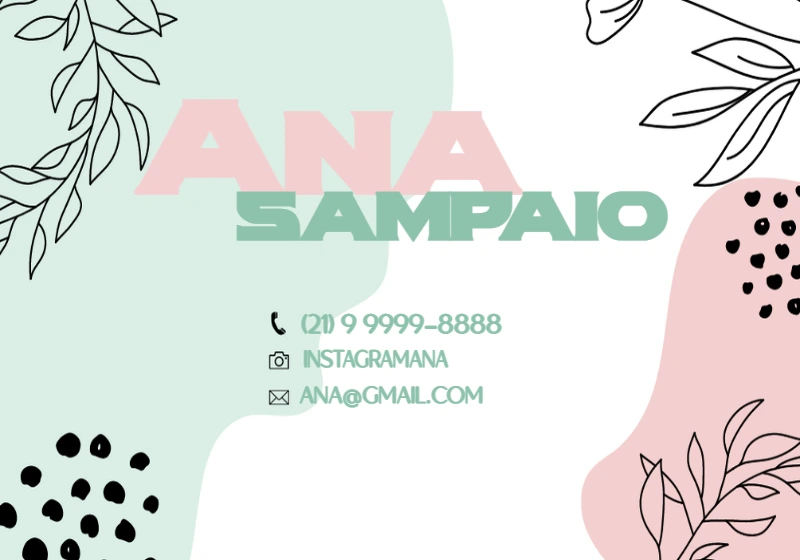 Cartão de Visita Floral Moderno para Editar Online