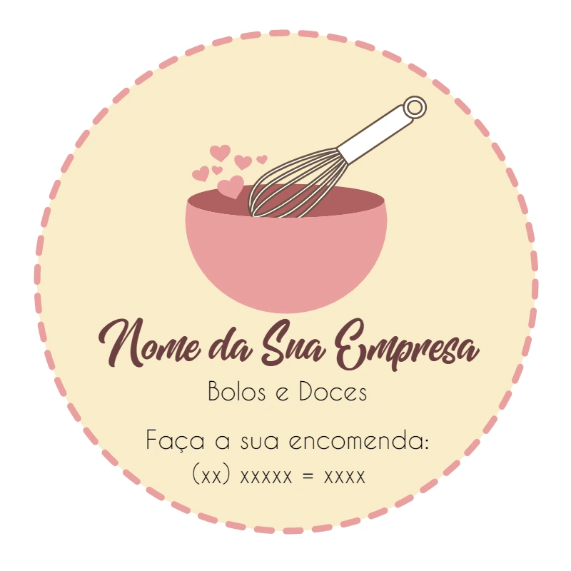 Logo para Doceria e Confeitaria Editável Online para Baixar