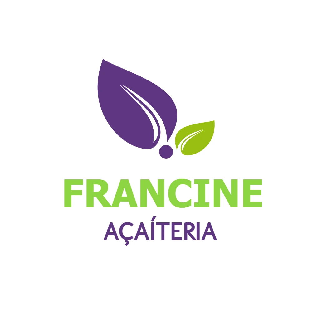Logo Editável para Açaíteria com Folhas para Editar