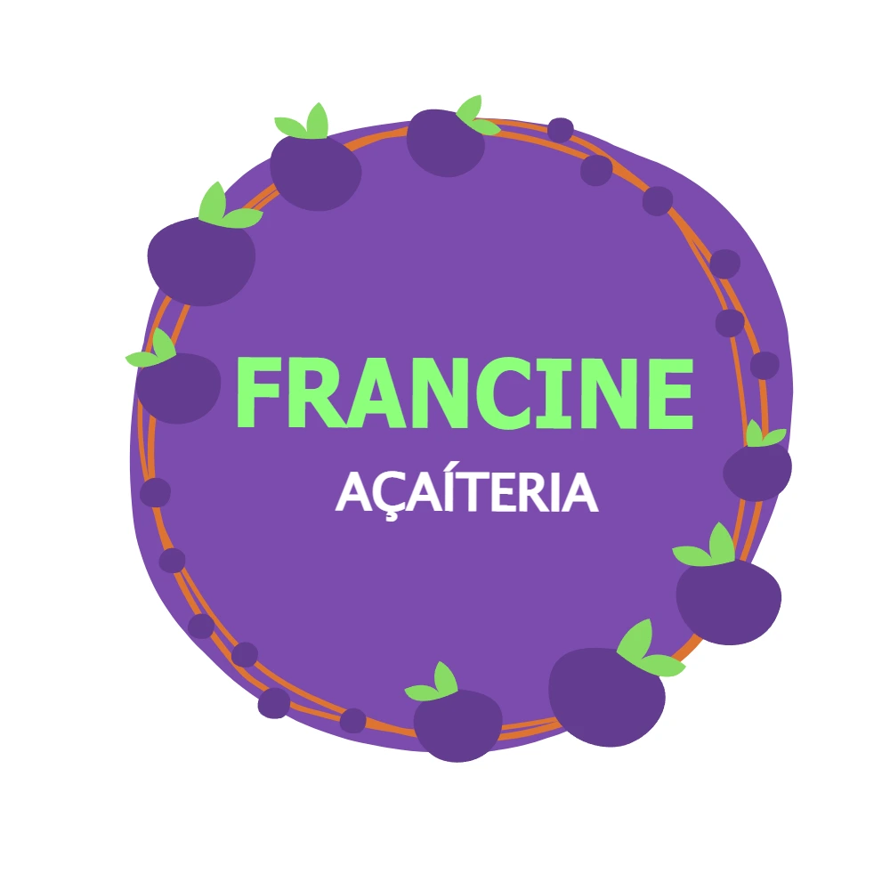 Logo para Açaíteria Roxo com Frutas para Editar Online